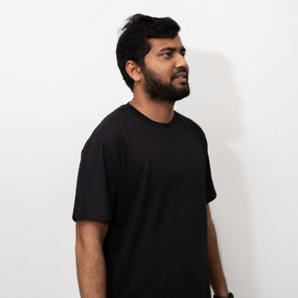 Solid Premium Heavyweight Cotton T-Shirt Black & white Combo.