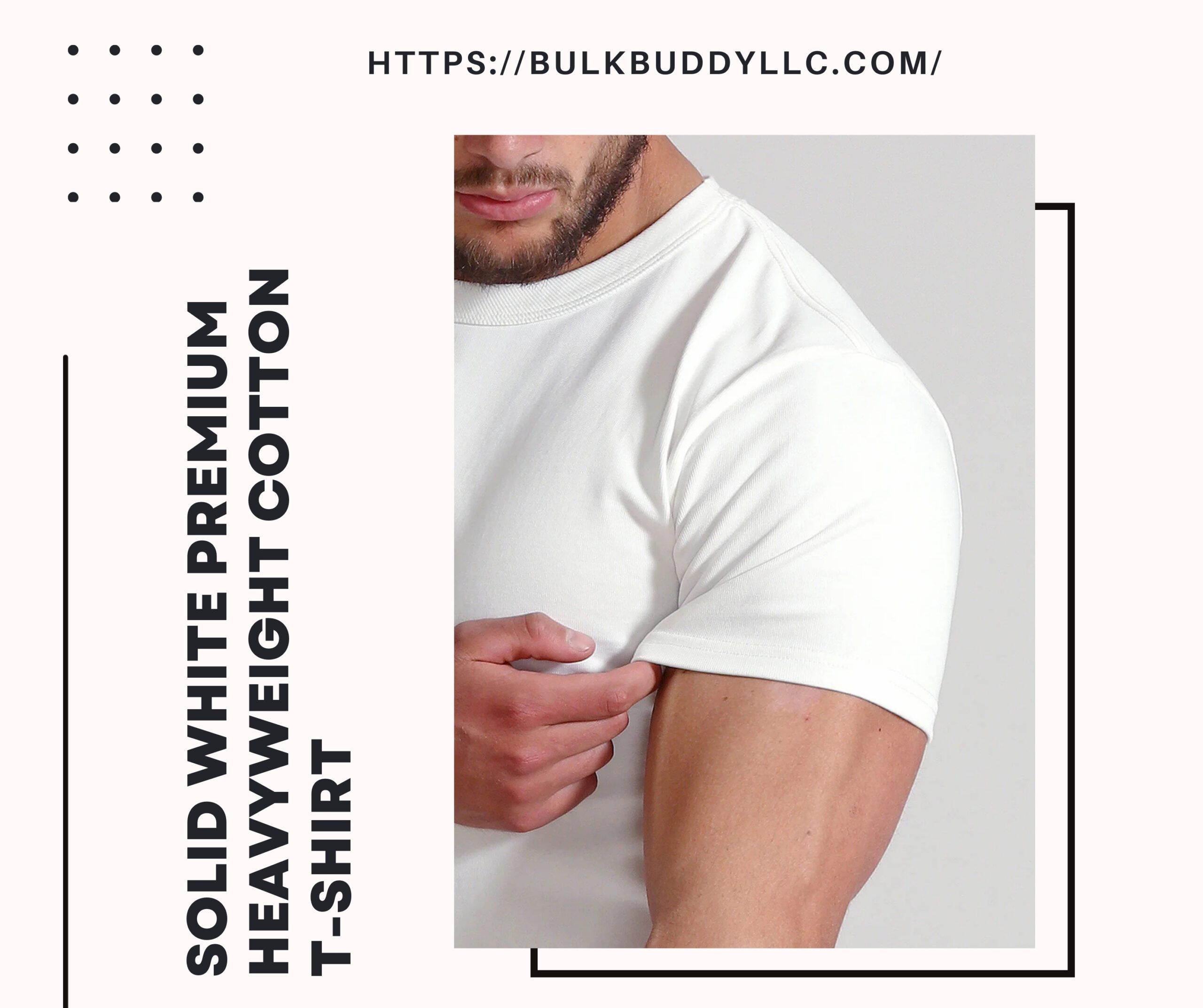 Solid White Premium Heavyweight Cotton T-Shirt