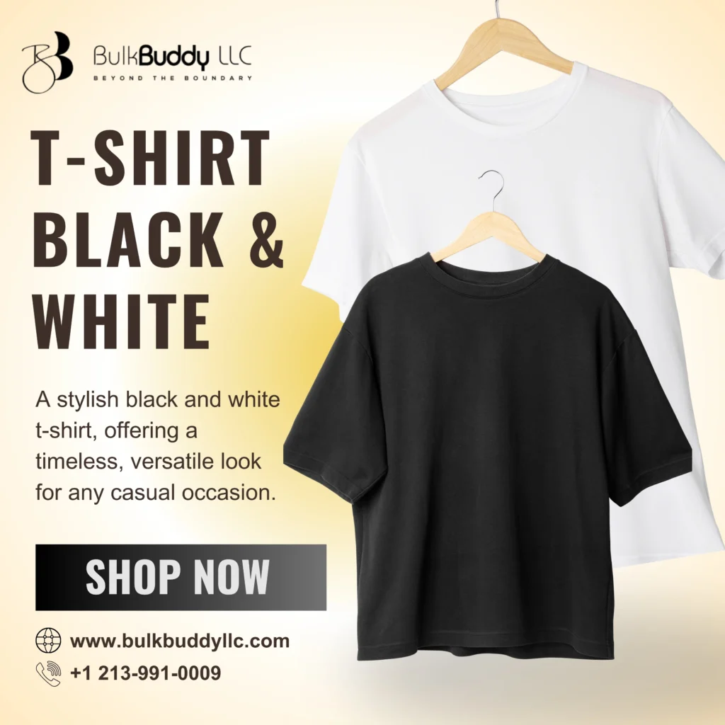 t-shirt black and white